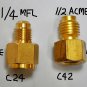 Adapter:1/2"ACMEX1/4"FFL:R22 tools Service on R134a Manifold Gauge Connection