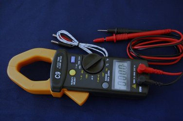 TRMS AC DC Clamp Meter Ammeter Digital Multimeter+Capacitor Tester HVAC Tool New