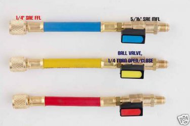 Adapters:R410a System Port Manifold Gauge Tool 5/16X1/4"Hand Valve HVAC Tool Set