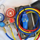 Maifold gauge+5ft hose+Halogen Refrigerant Leak Detector+Pump X-Sensor Tip HVAC