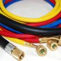 4-Way 4-Valve Manifold Gauge+4Hose Set R410 R22 R134a Professional AC/HVAC Tool