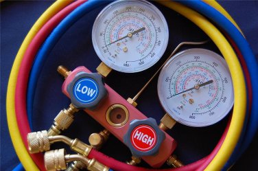 R410a Manifold Gauge+5'Hose Set: Professional AC HVAC/R Charging Testing Recover