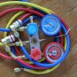 Manifold Gauge+5ft Hose Set for R22 R134a+Car Port Quick Snap Coupler HVAC Tool