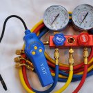 R410a+Manifold Gauge Set+5ft hose+Halogen Refrigerant Leak Detector+Sensor HVAC