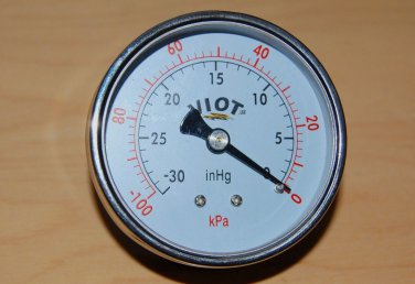 Analog Deep Vacuum Gauge Size:2.5"SS Case 1/8"NPT 0-30"Hg Workshop Line Pressure