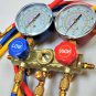 Manifold Gauge Set Hoses R410a R22 R134a AC HVAC Charge Diagnosis Recovery Tool