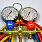 Manifold Gauge Set Hoses R410a R22 R134a AC HVAC Charge Diagnosis Recovery Tool
