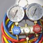 Manifold Gauge Set Hoses R410a R22 R134a AC HVAC Charge Diagnosis Recovery Tool