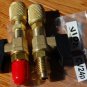 Pair:Car AC Pump/Manifold Tool Adapter w/Hand Valve 1/4"FFLX1/2"ACME HVAC Tool