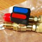 Pair:Car AC Pump/Manifold Tool Adapter w/Hand Valve 1/4"FFLX1/2"ACME HVAC Tool