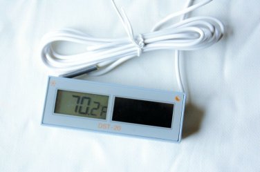 Solar Panel Powered Digital Thermometer Good for Air Liquid Wine Cooler Aquarium