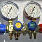 Manifold Gauge 4Way Hose Set R410a R22+AC HVAC Charge Test Recovery Service Tool