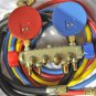 Manifold Gauge 4Way Hose Set R410a R22+AC HVAC Charge Test Recovery Service Tool