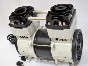 OILLESS VACUUM PUMP:Twin Piston 10CFM Industrial Continuous duty Dental Lab 110V