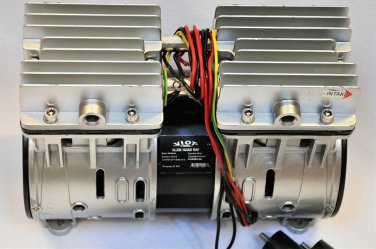 High Efficiency Twin Piston Oil-less Vacuum Pump Science Lab Workshop CNC Table
