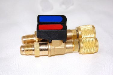 Manifold Flow COntrol Adapter Hand Ball Valve 1/4"25002 29980 Straight HVAC Tool