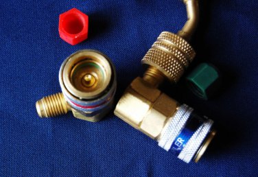Car AC R134a System Port Quick Snap on Coupler Adapter/R22 1/4" Flare Manifold