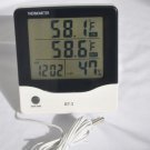 Digital Thermometer Hygrometer Indoor/Outdoor Memory Big LCD Display C/F Min/Max