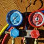 R22 R134a R12 Manifold Gauge+5ft Hose Set HVAC Charge Diagnosis Recovery Tool Al