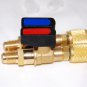 HVAC Tool:Port/Manifold Flow Control Ball Hand Valve 1/4"X 1/4" Flare F/MFL Pair