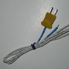 Type K Thermocouple Temperature Sensor 2-Flat-pin Plug HVAC Tool Multimeter Part