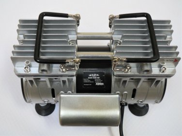 Twin Piston Oil-less Vacuum Pump 1/2 HP Science Lab Workshop Pulsator Hookup New