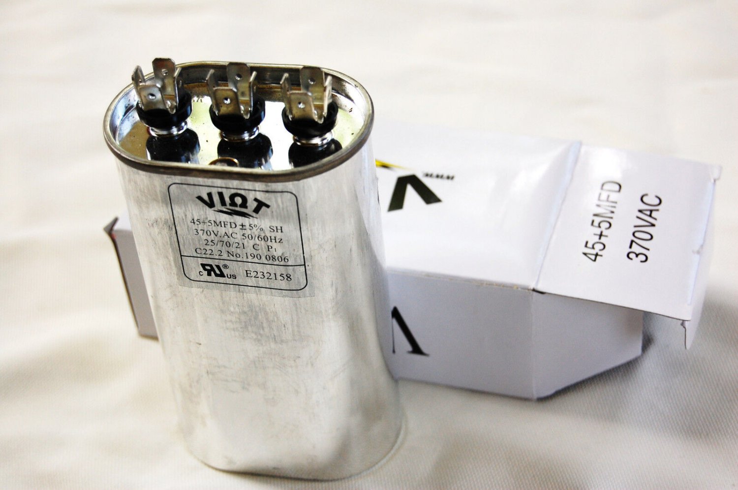 Compressor Furnace Blower Fan Motor Start Run Capacitor Dual45+5uFD