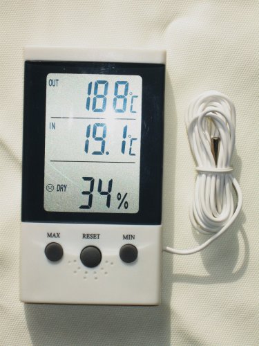 Indoor/Outdoor Digital Thermometer Hygrometer LCD Display Celsius Home/Office