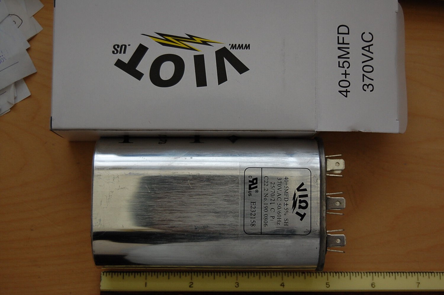 Compressor Furnace Blower Fan Motor Start Run Capacitor Dual40+5uFD