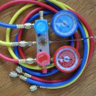 Manifold Gauge+5ft Hose Set for R22 R134a R404a Alloy Body AC HVAC Charging Tool