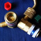 Car/Boat AC Port Quick Snap-on Coupler  + R134a Can Tap 1/4FL Manifold Gauge Set