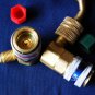 Car/Boat AC Port Quick Snap-on Coupler  + R134a Can Tap 1/4FL Manifold Gauge Set