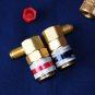 Car/Boat AC Port Quick Snap-on Coupler  + R134a Can Tap 1/4FL Manifold Gauge Set