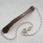 Hammered Copper Bar on Sterling Silver Chain Artisan Bracelet