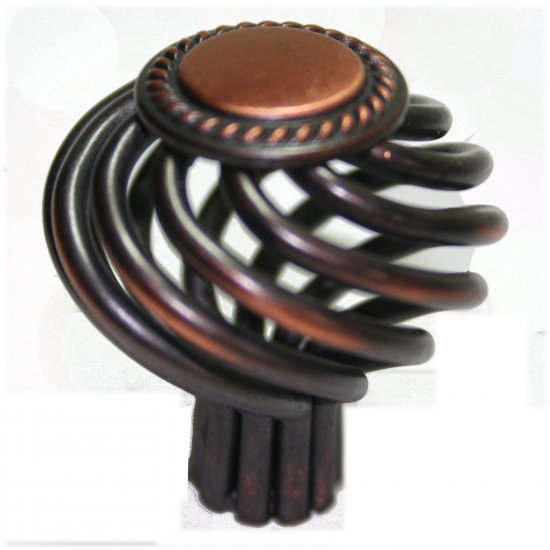 25 Olympia Birdcage Knob Oil Rubbed Bronze 11/2" Diameter 1204
