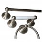 Satin Nickel 3-Piece Bath Accessory Set: 24" Towel Bar, 7" Towel Ring, Paper Holder