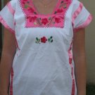 Embroidered Blouse With Pink Ribbon