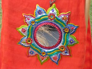 Tin Mirror - Flower
