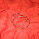 Sterling Silver Hoops - Medium with Design