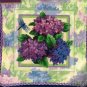 RARE PASTEL FLORAL NEEDLEPOINT PILLOW KIT HYDRANGEA DRAGONFLY