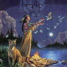 Rare Native Spirits Cross Stitch Kit Native American Indian Maiden Prayers