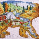 RARE CLEVELAND RUSTIC FOLK ART BEAR CROSS STITCH KIT HIDDEN IMAGE MAGIC