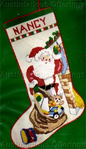 needlepoint christmas stocking kit 