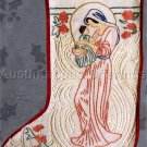 RARE INSPIRATIONAL HOLIDAY CANDLEWICKING  CREWEL EMBROIDERY STOCKING KIT MADONNA AND CHILD