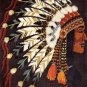 RARE NATIVE AMERICAN LONGSTITCH NEEDLEPOINT KIT INDIAN CHIEF HEAD DRESS