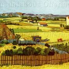 RARE VAN GOGH ART REPRODUCTION THE REAPING CREWEL EMBROIDERY KIT HARVEST TIME