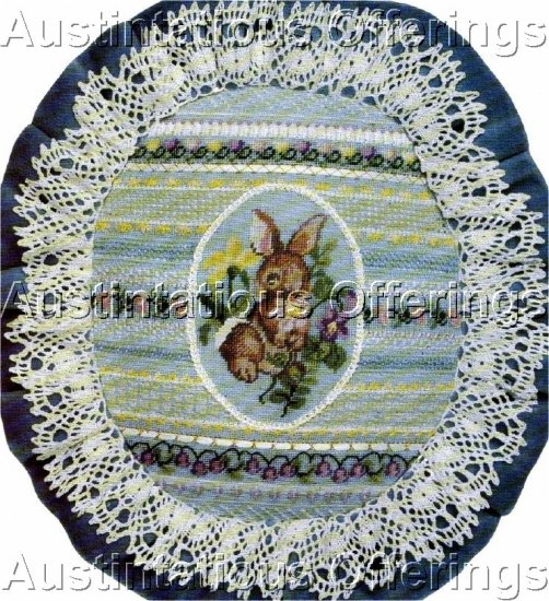RARE BUNNY CROSS STITCH PULLED THREAD PETIT POINT NEEDLEPOINT KIT