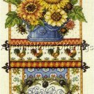 RARE ORTON FRENCH COUNTRY SUMMER SAMPLER EVENWEAVE CROSS STITCH KIT SUNFLOWERS