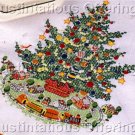 RARE PFALTZGRAFF CHRISTMAS HERITAGE TRAIN  TREE SKIRT CROSS STITCH KIT