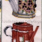RARE PAINTED WATERING CANS NEEDLEPOINT BELLPULL KIT SUNFLOWERS HELEN PAUL